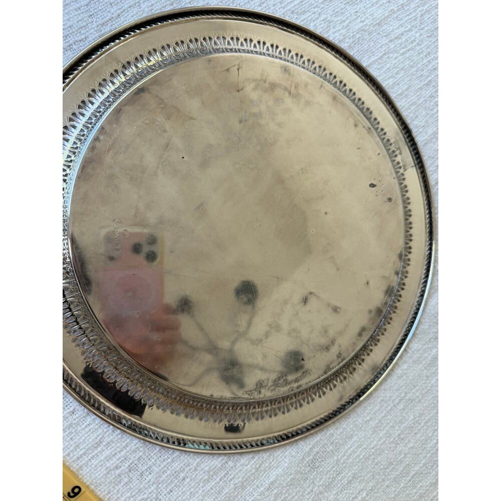Vintage, Rogers 170, 12" Round Silver Tray - Picture 5 of 10